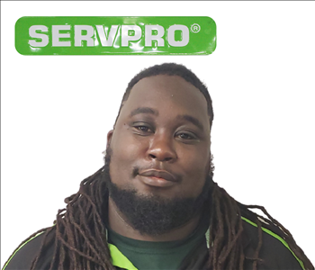 SERVPRO employee, Derrion Chatman, male in front of white background